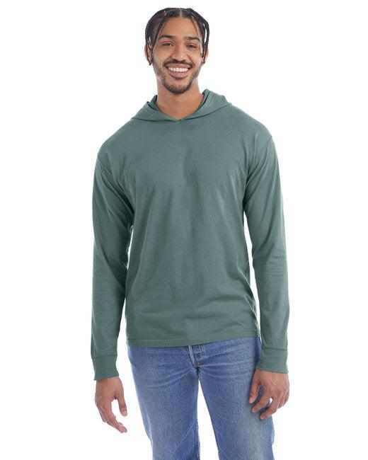 ComfortWash by Hanes Unisex Jersey Hooded T-Shirt GDH280 - Dresses Max