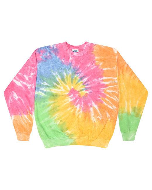 Tie-Dye Adult 8.5 oz., 80/20 crew neck fleece H8100 - Dresses Max