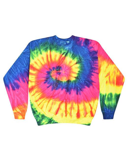 Tie-Dye Adult 8.5 oz., 80/20 crew neck fleece H8100 - Dresses Max