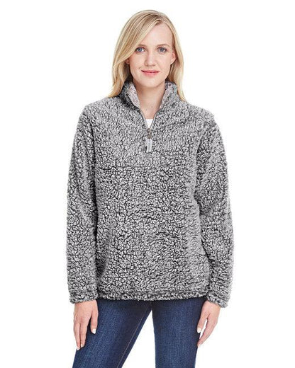 J America Ladies' Epic Sherpa 1/4 Zip JA8451 - Dresses Max
