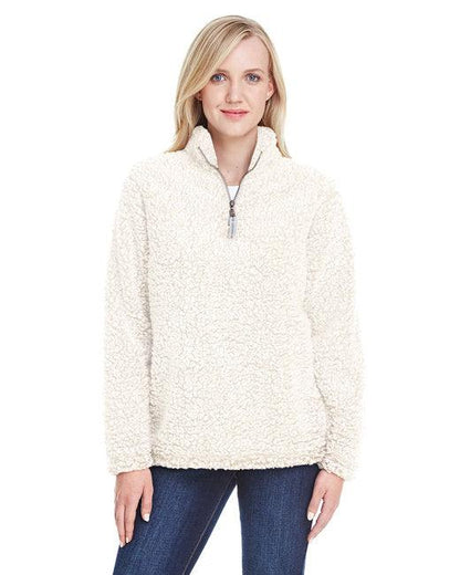 J America Ladies' Epic Sherpa 1/4 Zip JA8451 - Dresses Max