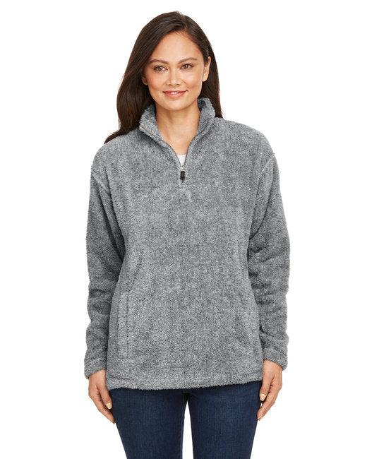 J America Unisex Boundary Shag Quarter Zip JA8464 - Dresses Max