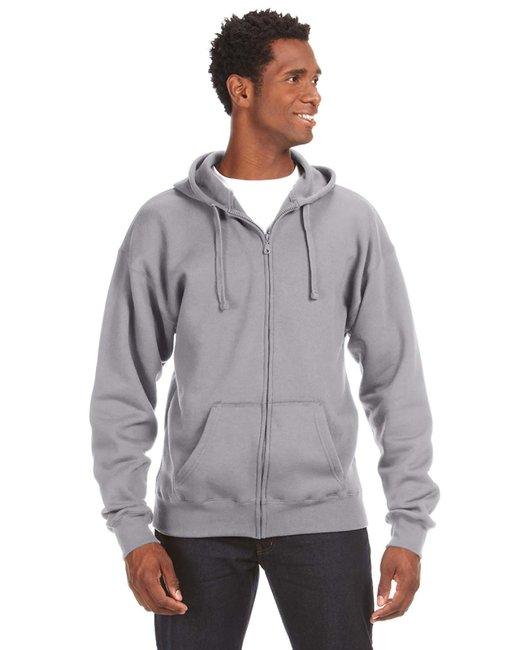 J America Adult Premium Full-Zip Fleece Hooded Sweatshirt JA8821 - Dresses Max