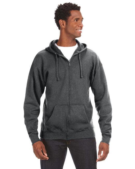 J America Adult Premium Full-Zip Fleece Hooded Sweatshirt JA8821 - Dresses Max