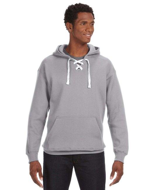 J America Adult Sport Lace Hooded Sweatshirt JA8830 - Dresses Max