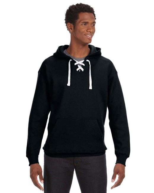 J America Adult Sport Lace Hooded Sweatshirt JA8830 - Dresses Max
