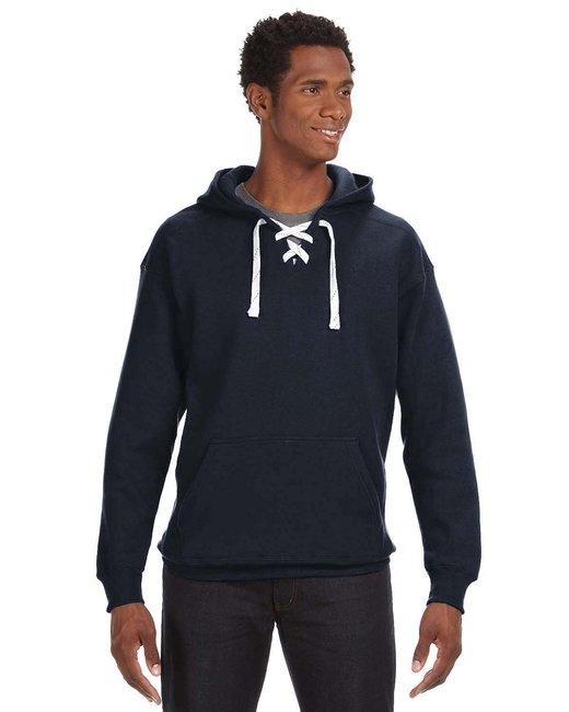 J America Adult Sport Lace Hooded Sweatshirt JA8830 - Dresses Max