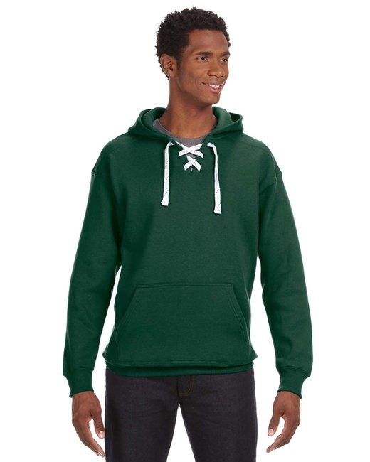 J America Adult Sport Lace Hooded Sweatshirt JA8830 - Dresses Max