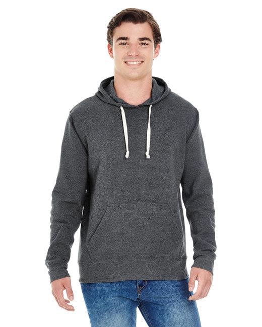 J America Adult Triblend Pullover Fleece Hooded Sweatshirt JA8871 - Dresses Max