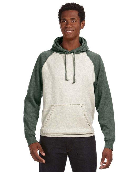 J America Adult Vintage Heather Pullover Hooded Sweatshirt JA8885 - Dresses Max