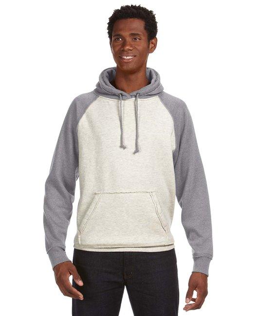 J America Adult Vintage Heather Pullover Hooded Sweatshirt JA8885 - Dresses Max