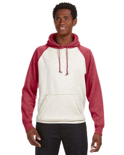 J America Adult Vintage Heather Pullover Hooded Sweatshirt JA8885 - Dresses Max