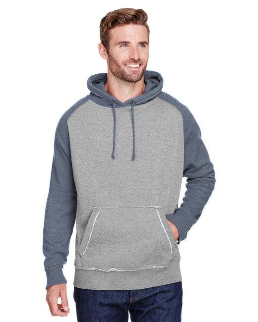 J America Adult Vintage Heather Pullover Hooded Sweatshirt JA8885 - Dresses Max