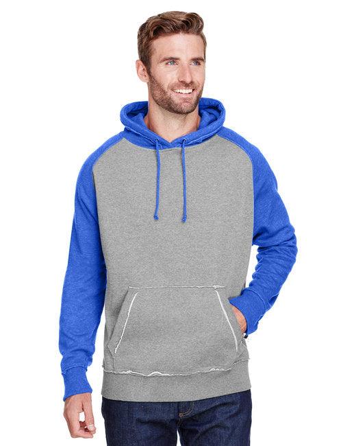 J America Adult Vintage Heather Pullover Hooded Sweatshirt JA8885 - Dresses Max