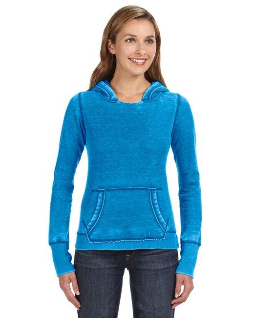J America Ladies' Zen Pullover Fleece Hooded Sweatshirt JA8912 - Dresses Max