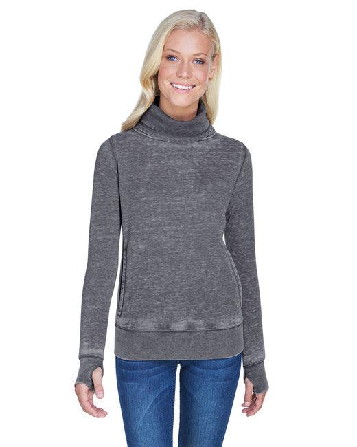 J America Ladies' Zen Fleece Cowl Neck JA8930 - Dresses Max