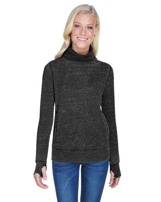 J America Ladies' Zen Fleece Cowl Neck JA8930 - Dresses Max