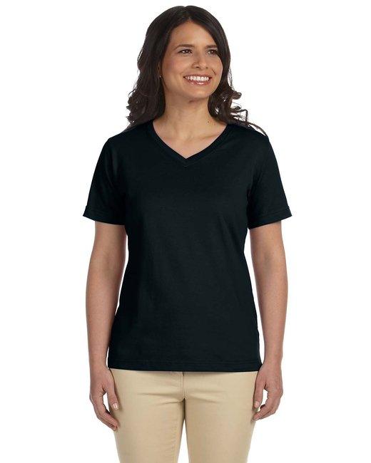 LAT Ladies' Premium Jersey V-Neck T-Shirt L-3587 - Dresses Max