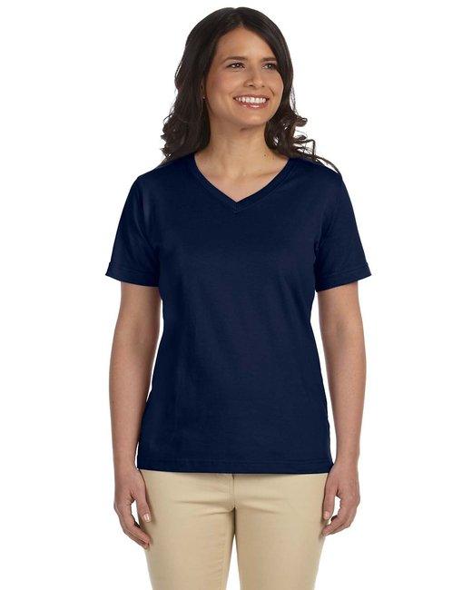 LAT Ladies' Premium Jersey V-Neck T-Shirt L-3587 - Dresses Max
