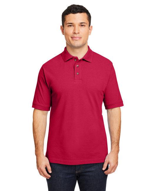 Harriton Men's 6 oz. Ringspun Cotton Piqu Short-Sleeve Polo M200 - Dresses Max