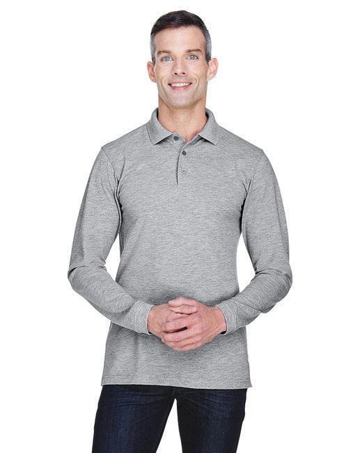 Harriton Men's 5.6 oz. Easy Blend Long-Sleeve Polo M265L - Dresses Max