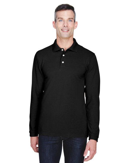 Harriton Men's 5.6 oz. Easy Blend Long-Sleeve Polo M265L - Dresses Max