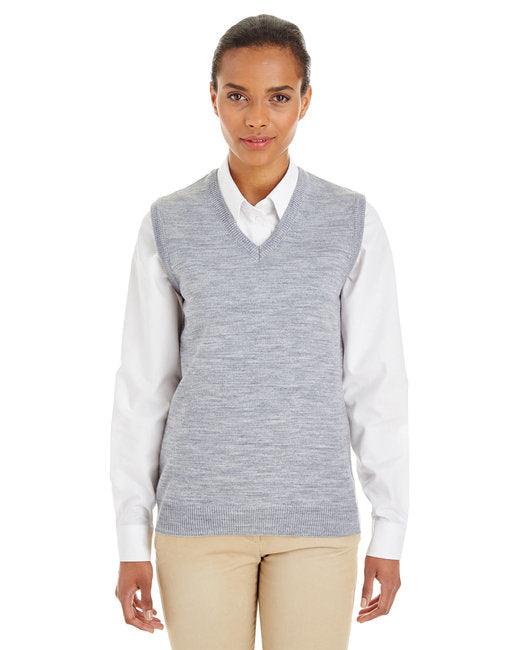 Harriton Ladies' Pilbloc V-Neck Sweater Vest M415W - Dresses Max