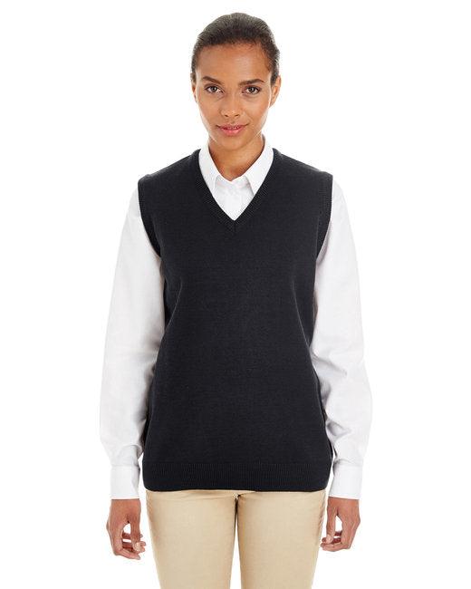 Harriton Ladies' Pilbloc V-Neck Sweater Vest M415W - Dresses Max