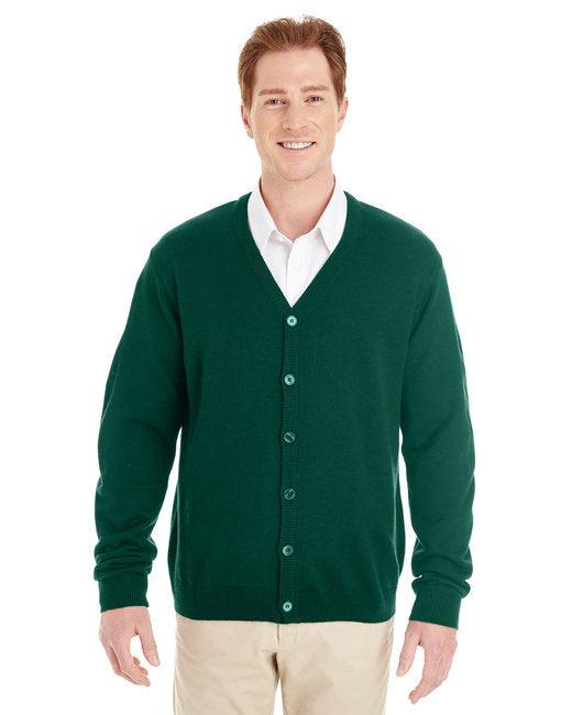 Harriton Men's Pilbloc V-Neck Button Cardigan Sweater M425 - Dresses Max