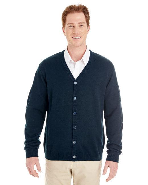 Harriton Men's Pilbloc V-Neck Button Cardigan Sweater M425 - Dresses Max