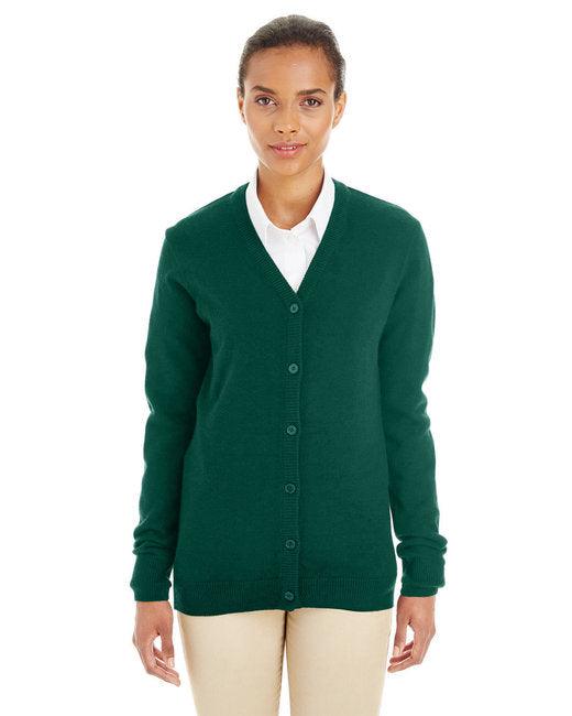 Harriton Ladies' Pilbloc V-Neck Button Cardigan Sweater M425W - Dresses Max
