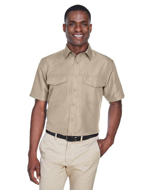 Harriton Men's Key West Short-Sleeve Performance Staff Shirt M580 - Dresses Max