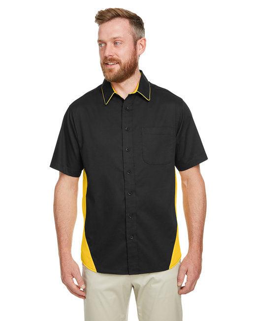 Harriton Men's Flash IL Colorblock Short Sleeve Shirt M586 - Dresses Max