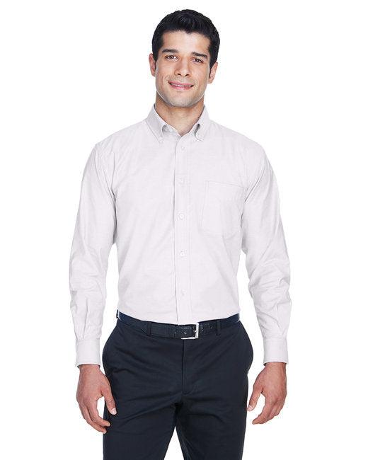 Harriton Men's Long-Sleeve Oxford with Stain-Release M600 - Dresses Max