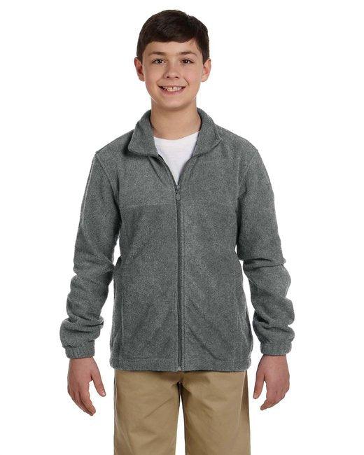 Harriton Youth 8 oz. Full-Zip Fleece M990Y - Dresses Max