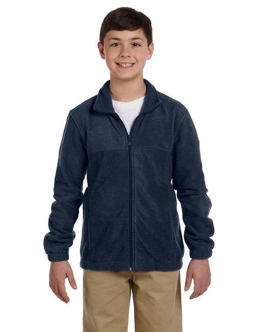 Harriton Youth 8 oz. Full-Zip Fleece M990Y - Dresses Max