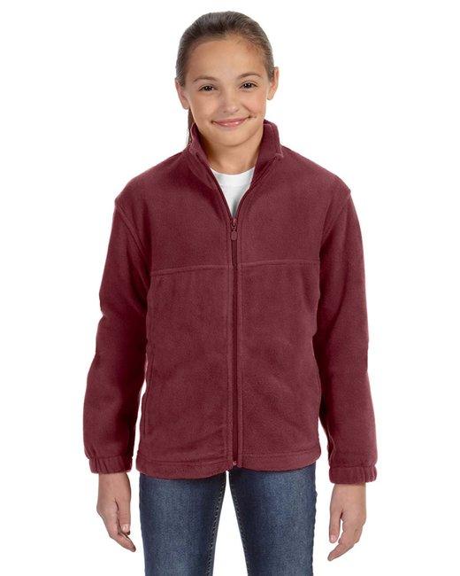 Harriton Youth 8 oz. Full-Zip Fleece M990Y - Dresses Max