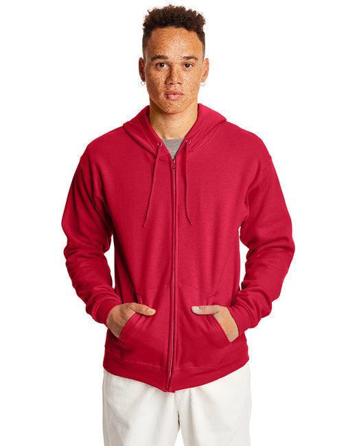 Hanes Adult 7.8 oz. EcoSmart 50/50 Full-Zip Hooded Sweatshirt P180 - Dresses Max
