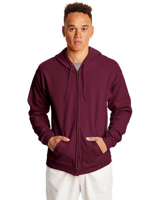 Hanes Adult 7.8 oz. EcoSmart® 50/50 Full-Zip Hooded Sweatshirt P180 - Dresses Max