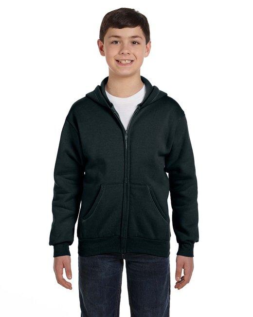 Hanes Youth 7.8 oz. EcoSmart® 50/50 Full-Zip Hooded Sweatshirt P480 - Dresses Max