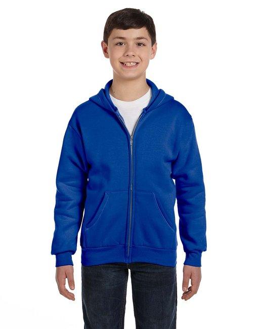 Hanes Youth 7.8 oz. EcoSmart® 50/50 Full-Zip Hooded Sweatshirt P480 - Dresses Max
