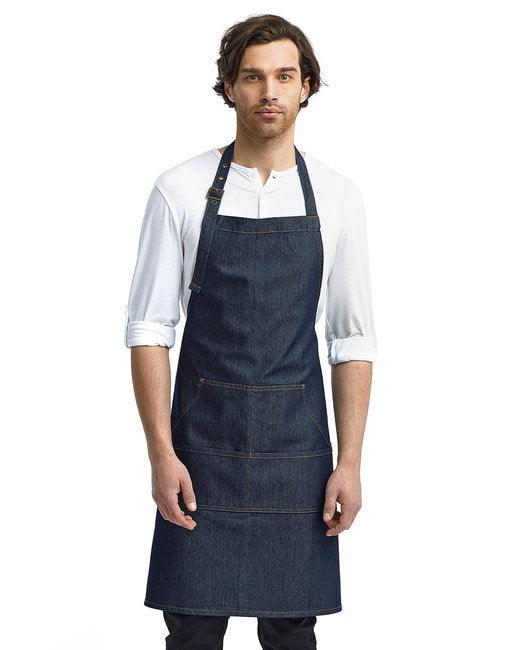 Artisan Collection by Reprime Unisex Jeans Stitch Denim Bib Apron RP126 - Dresses Max