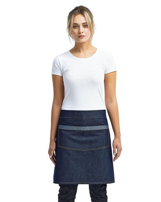 Artisan Collection by Reprime Unisex Domain Contrast Denim Waist Apron RP128 - Dresses Max