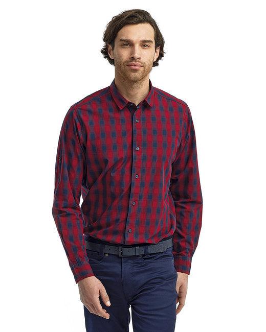 Artisan Collection by Reprime Men's Mulligan Check Long-Sleeve Cotton Shirt RP250 - Dresses Max