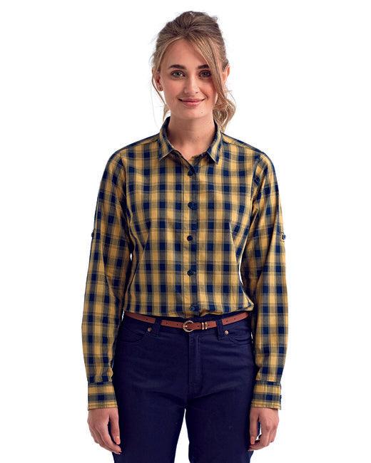 Artisan Collection by Reprime Ladies' Mulligan Check Long-Sleeve Cotton Shirt RP350 - Dresses Max