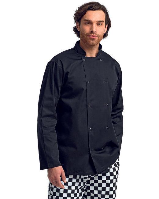 Artisan Collection by Reprime Unisex Studded Front Long-Sleeve Chef's Jacket RP665 - Dresses Max