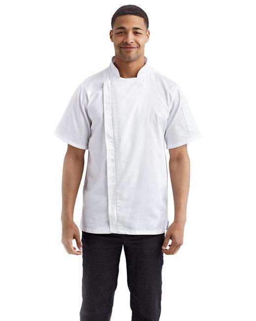 Artisan Collection by Reprime Unisex Zip-Close Short Sleeve Chef's Coat RP906 - Dresses Max