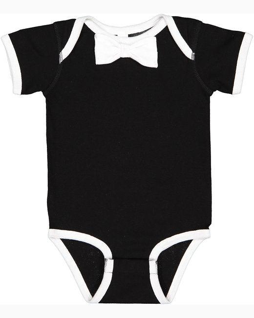 Rabbit Skins Infant Baby Rib Bow Tie Bodysuit RS4407 - Dresses Max